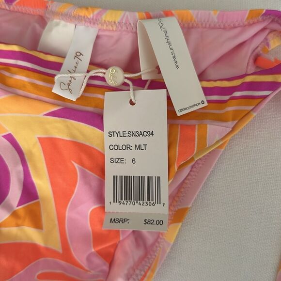 Sunshine 79 Retro Swirl Side Tie Hipster Bottom - Picture 4 of 4